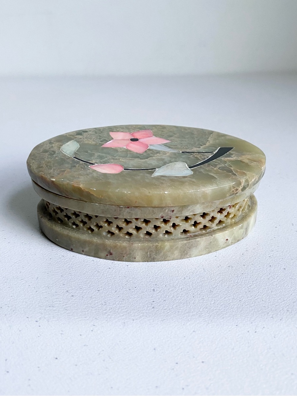 Vintage Stone Trinket Box